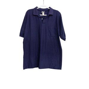 Mens Saddlebrook 2XL Navy Polo Shirt Short Sleeve Lightweight Soft Cotton Blend